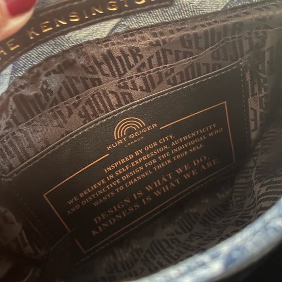 Kurt Geiger London Large Soft Kensington Denim shoulder bag - Picture 7 of 9